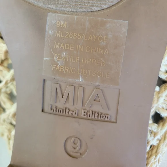 NEW MIA women's layce mule in natural Size 9 - Picture 8 of 8
